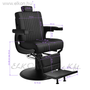 Gabbiano Levi hosszában steppelt Barber / Fodrász Szék - fekete - E-SHOP ELKONcosmetic Kft.