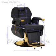 Hair System New York Barber / fodrász szék fekete-arany - E-SHOP ELKONcosmetic Kft.
