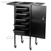 Gabbiano Deluxe fodrász kellékeskocsi 500 - fekete - E-SHOP ELKONcosmetic Kft.