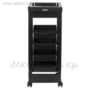 Gabbiano 048A fodrász kellékeskocsi - fekete - E-SHOP ELKONcosmetic Kft.