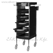 Gabbiano FX11-F Fodrász kellékeskocsi - fekete - E-SHOP ELKONcosmetic Kft.