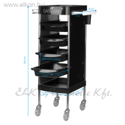 Gabbiano FX11-F Fodrász kellékeskocsi - fekete - E-SHOP ELKONcosmetic Kft.