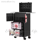 Gabbiano C12 Barber / fodrász kellékeskocsi - fekete - E-SHOP ELKONcosmetic Kft.