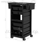 Gabbiano 68A fodrász kellékeskocsi - fekete - E-SHOP ELKONcosmetic Kft.