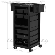 Gabbiano 68B fodrász kellékeskocsi - fekete - E-SHOP ELKONcosmetic Kft.