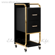 Gabbiano Solo Fodrász kellékeskocsi fekete-arany - E-SHOP