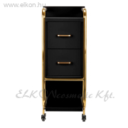 Gabbiano Solo Fodrász kellékeskocsi fekete-arany - E-SHOP ELKONcosmetic Kft.