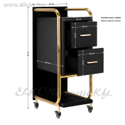 Gabbiano Solo Fodrász kellékeskocsi fekete-arany - E-SHOP ELKONcosmetic Kft.