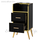 Gabbiano Trix fodrász kellékes szekrény fekete-arany - E-SHOP ELKONcosmetic Kft.