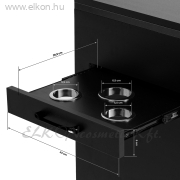 Fodrász 2027B kellékes szekrény fekete - E-SHOP ELKONcosmetic Kft.