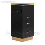 Fodrász 2027BG kellékes szekrény fekete-aranybarna - E-SHOP ELKONcosmetic Kft.