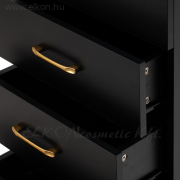 Fodrász 2027BG kellékes szekrény fekete-aranybarna - E-SHOP ELKONcosmetic Kft.
