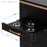 Fodrász 2027BG kellékes szekrény fekete-aranybarna - E-SHOP ELKONcosmetic Kft.