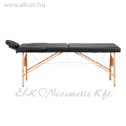 BALANCE Fa összecsukható Masszázsasztal 2 szekciós - fekete - E-SHOP ELKONcosmetic Kft.