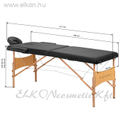 BALANCE Fa összecsukható Masszázsasztal 2 szekciós - fekete - E-SHOP ELKONcosmetic Kft.
