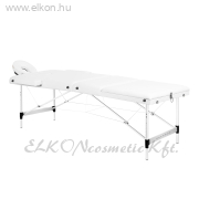 BALANCE Alumínium összecsukható Masszázsasztal 3 szekciós - fehér - E-SHOP ELKONcosmetic Kft.