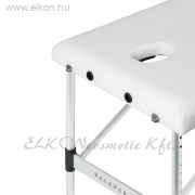 BALANCE Alumínium összecsukható Masszázsasztal 3 szekciós - fehér - E-SHOP ELKONcosmetic Kft.