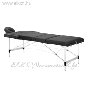 BALANCE Alumínium összecsukható Masszázsasztal 3 szekció - fekete - E-SHOP