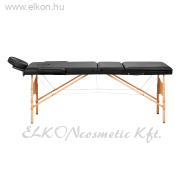 BALANCE Fa összecsukható masszázsasztal 3 szekciós - fekete - E-SHOP ELKONcosmetic Kft.