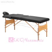 BALANCE Fa összecsukható masszázsasztal 2 szekciós 190x70 - fekete - E-SHOP