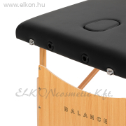 BALANCE Fa összecsukható masszázsasztal 2 szekciós 190x70 - fekete - E-SHOP ELKONcosmetic Kft.