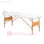 BALANCE Összecsukható fa Masszázsasztal 3 szekciós 190x70 - fehér - E-SHOP
