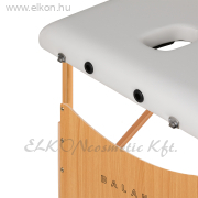 BALANCE Összecsukható fa Masszázsasztal 3 szekciós 190x70 - fehér - E-SHOP ELKONcosmetic Kft.
