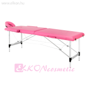 BALANCE Alumínium összecsukható Masszázsasztal 2 szekciós - pink - E-SHOP