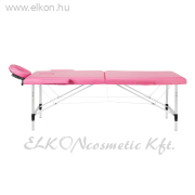 BALANCE Alumínium összecsukható Masszázsasztal 2 szekciós - pink - E-SHOP ELKONcosmetic Kft.