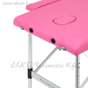 BALANCE Alumínium összecsukható Masszázsasztal 2 szekciós - pink - E-SHOP ELKONcosmetic Kft.