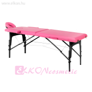 BALANCE Fa összecsukható Masszázsasztal 2 szekciós pink-fekete - E-SHOP