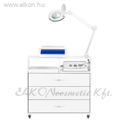 PEDIKŰRÖS MUNKAÁLLOMÁS Csiszolóval, Sterilizálóval, Lámpával széles fiók - E-SHOP ELKONcosmetic Kft.