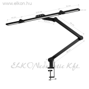 Egyenes Szekcionált Körmös Lámpa szabályozható fénnyel, asztali - fekete - E-SHOP ELKONcosmetic Kft.