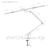 Egyenes Szekcionált Körmös Lámpa szabályozható fénnyel, asztali - fehér - E-SHOP ELKONcosmetic Kft.