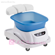 Pedikűrös lábáztató masszírozóval gurulós lábtartóval fehér - E-SHOP