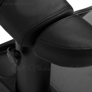 Pedikűrös lábáztató masszírozóval gurulós lábtartóval fekete - E-SHOP ELKONcosmetic Kft.