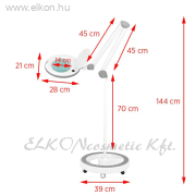 Elegante 6014 5D LED nagyítós lámpa állvánnyal - E-SHOP ELKONcosmetic Kft.