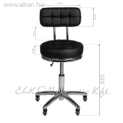 Háttámlás Tetováló Forgózsámoly - fekete - E-SHOP ELKONcosmetic Kft.