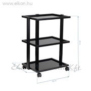 Tetováló Kellékeskocsi 1040 - fekete - E-SHOP ELKONcosmetic Kft.