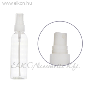 ÜRES, VÍZTISZTA ÁTLÁTSZÓ KOZMETIKAI FLAKON SZÓRÓFEJJEL 100ml - ELKON