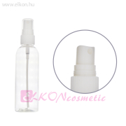 ÜRES, VÍZTISZTA ÁTLÁTSZÓ KOZMETIKAI FLAKON SZÓRÓFEJJEL 100ml - ELKON