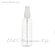 ÜRES, VÍZTISZTA ÁTLÁTSZÓ KOZMETIKAI FLAKON SZÓRÓFEJJEL 100ml - ELKON ELKONcosmetic Kft.