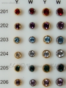 M202Y Belőhető Fülbevaló KÖRFOGLALATÚ 3mm - STUDEX ELKONcosmetic Kft.