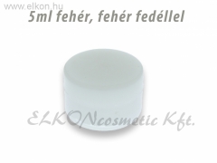 TÉGELY 5ml FEHÉR, FEHÉR FEDÉLLEL - ELKON