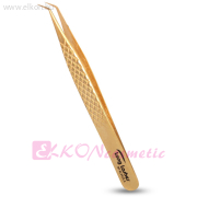 Csipesz hajlított - arany, 12cm - Long Lashes