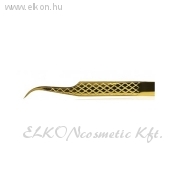 Csipesz enyhén hajlított - arany, 12cm - Long Lashes