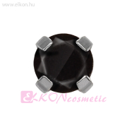 4mm Karmos Cubic Cirkónia Fekete, Natúr Belőhető Fülbevaló - STUDEX