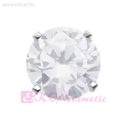 5mm Karmos Cubic Cirkónia, Natúr Belőhető Fülbevaló - STUDEX