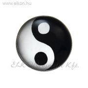 5,5mm Novelty Ying Yang Natúr Belőhető Fülbevaló - STUDEX