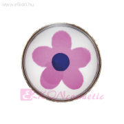 5,5mm Novelty Pink Margaréta Natúr Belőhető Fülbevaló - STUDEX